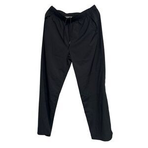 Old Navy Stretchtech Women L Athletic Pants Black Wide Leg Elastic Waist Workout